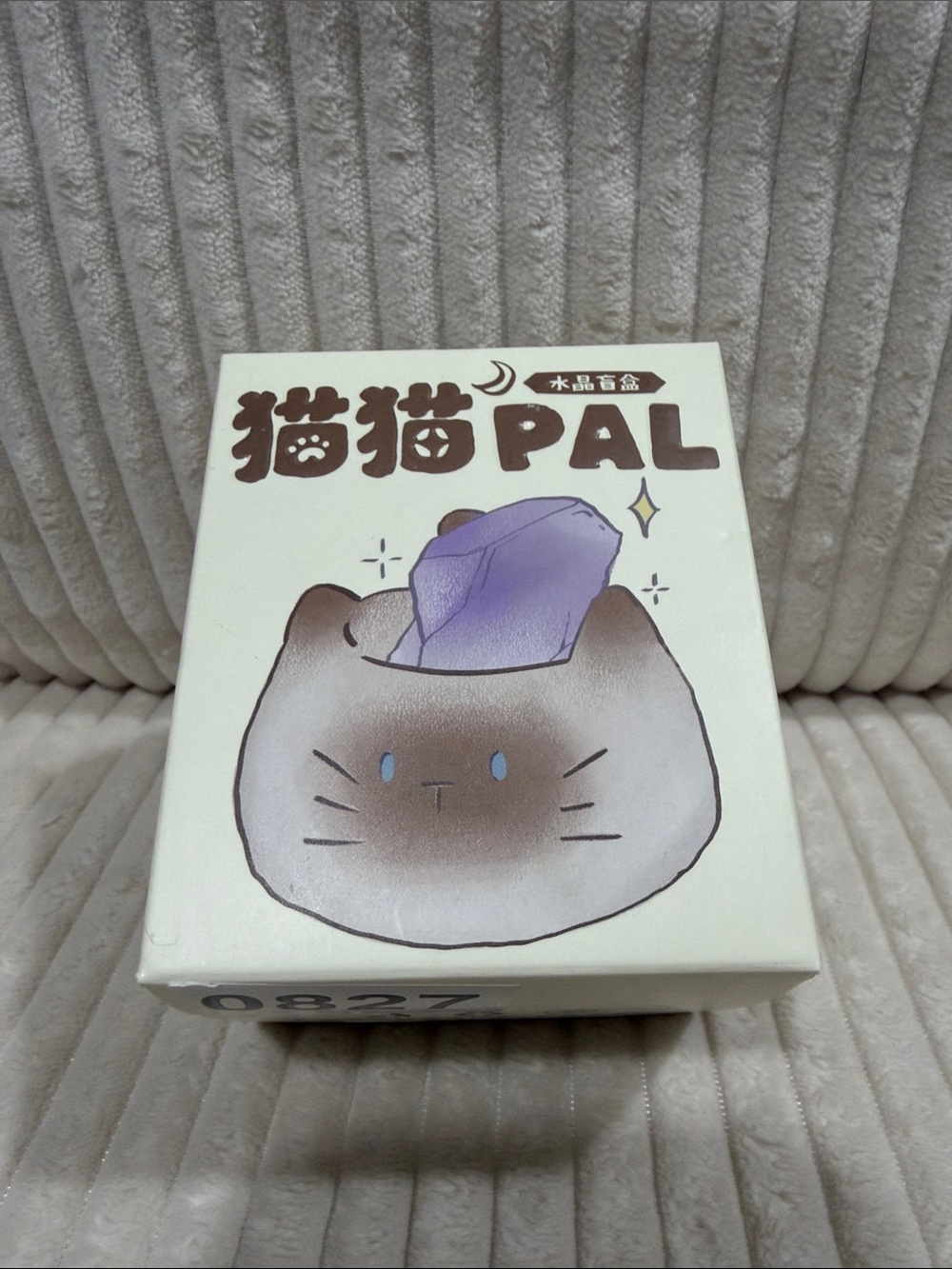 Meow Crystal Pai Series blind box. Resin cat figurine with a mini crystal.